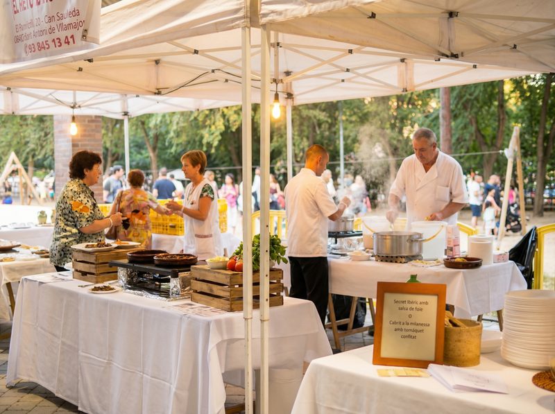 Evento gastronómico al aire libre